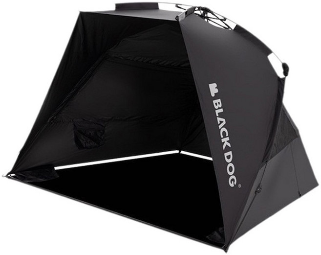 BLACKDOG 아웃도어 선쉐이드 자동 캠핑 텐트 BD2300ZP019, 블랙, 1-2인용