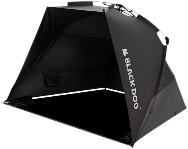BLACKDOG 아웃도어 선쉐이드 자동 캠핑 텐트 BD2300ZP019, 블랙, 1-2인용 - 쿠팡