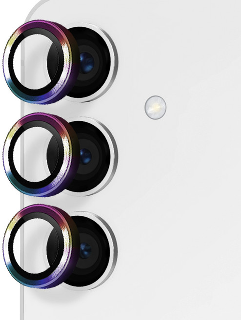 인트그로 카메라 보호 메탈 오로라 링 강화유리, 1개