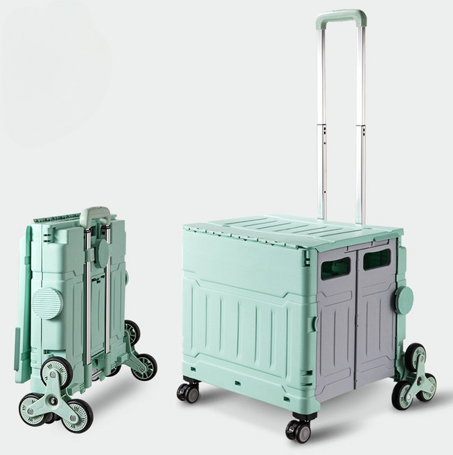 원하트 대용량 대형 접이식 계단카트 쇼핑카트 8바퀴 폴딩카트 캠핑카트 장바구니, 그레이, 1개