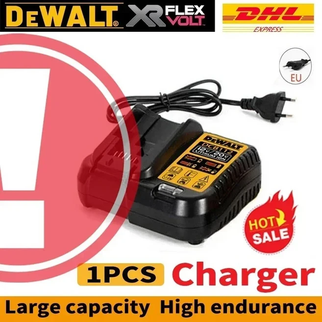 디월트 DCD805 20V MAX 브러쉬리스 무선 임팩트 드릴 전동 드라이버 다기능 도구, 04 1PCS EU Charger