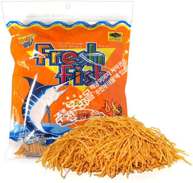 태국 원조 피쉬스낵 대용량 매운맛(핫칠리), 1개, 500g