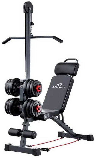 덤벨 벤치프레스 케이블 머신 렛풀다운 운동 의자 랙, 상세페이지 참고, 헬스 벤치 케이블 머신