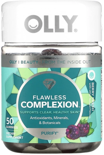 OLLY Flawless Complexion 베리 프레시 구미젤리 50개, OLLY Flawless Complexion 베..., 1개 - 쿠팡