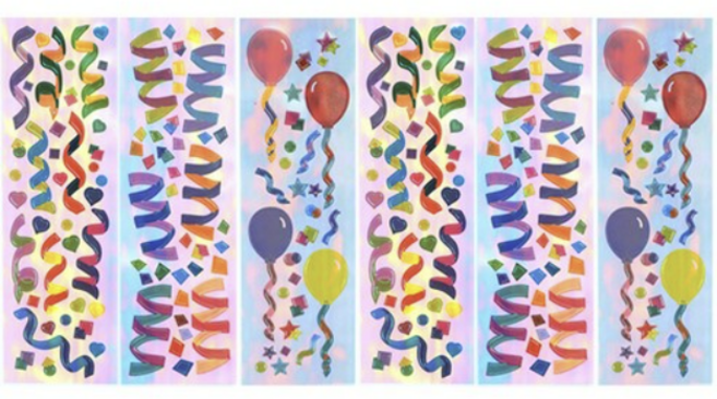 스티커마켓 오로라 스티커 파티 컨페티 2p + 스프링 컨페티 2p + 풍선 컨페티 2p 3종 세트, 1세트