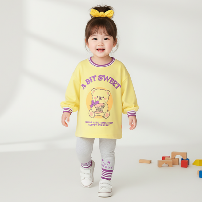 몽실이 스위트베어 롱티 상하복세트