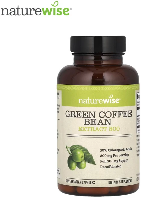 NatureWise 생두 추출 클로로겐산 800mg 베지 캡슐 60정, 60개, 1개 - 쿠팡