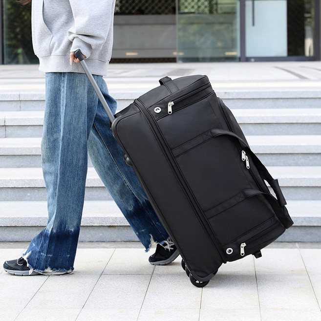 아이스하키 가방 보호구 보관백 휠가방 수납 하키 장비, 미디엄블랙 24인치 61x33x37cm 확장형