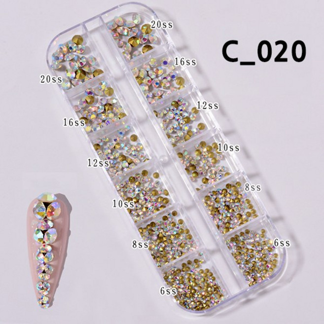 치프몰 스톤 네일 파츠 세트 81종, 1개, C_020