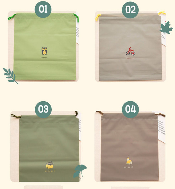 휴템 복주머니 파우치 방수 귀여운 조리개 파우치