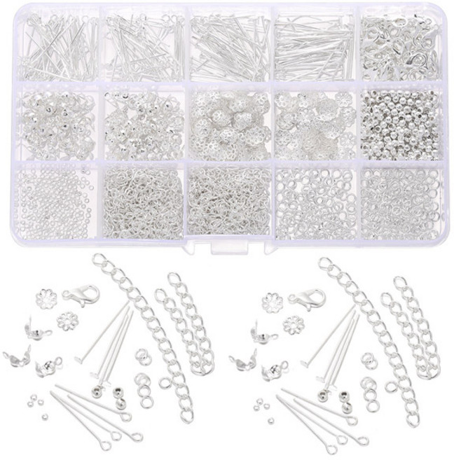 15칸 비즈부자재 랍스터고리 오링 올챙이캡 핀 모음