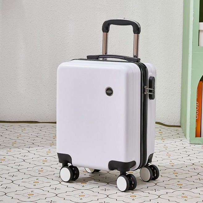 卡通拉桿行李箱 密碼皮箱, 1個, 奶油白16寸【兩節拉桿高配內襯】