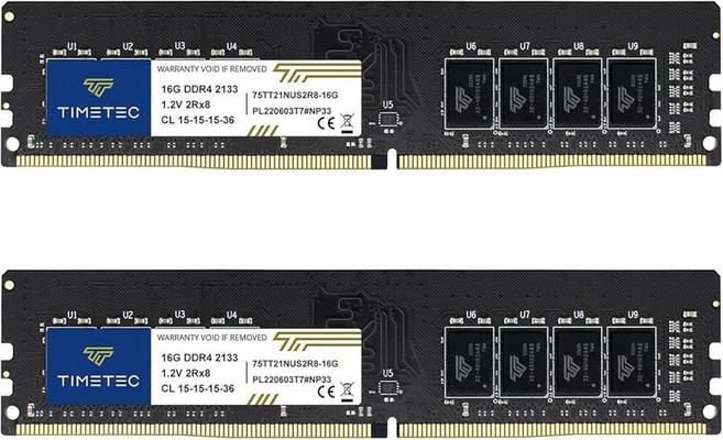 이메텍 Hynix IC DDR4 2400MHz PC4-19200 Non ECC 비완충 1.2V CL17 288 핀 UDIMM 데스크톱 PC 컴퓨터 메모리 램 모듈 업그레이드, 32GB KIT(2x16GB) Elite