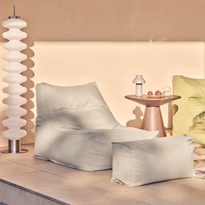 폴리몰리 607R 1인용 대형 빈백 소파 호텔 리조트 의자 (풋스툴 별도), 05 팔라우 카키