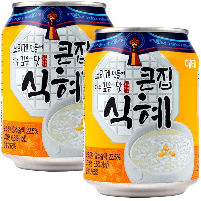 [해태음료] 큰집식혜 238ml, 60개