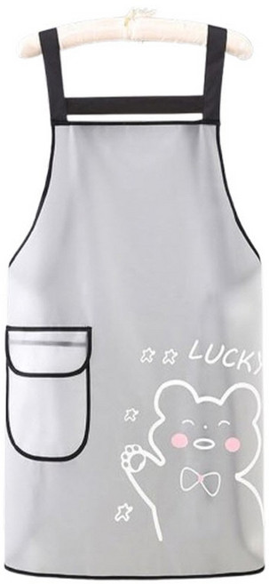 배로나 생활방수 고급 원피스형 주방 방수앞치마, 1개, 베어화이트