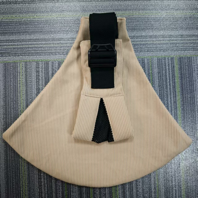 跨境嬰兒外出揹帶寶寶出行用品大寶寶出門單肩揹帶簡易便攜式背巾, 燈芯絨奶油