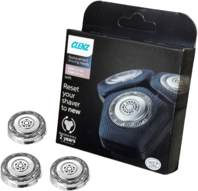 ClenZ 필립스 7000 면도날 SkinIQ S7000 S5000 면도기날 호환용 sh71 + 청소브러쉬