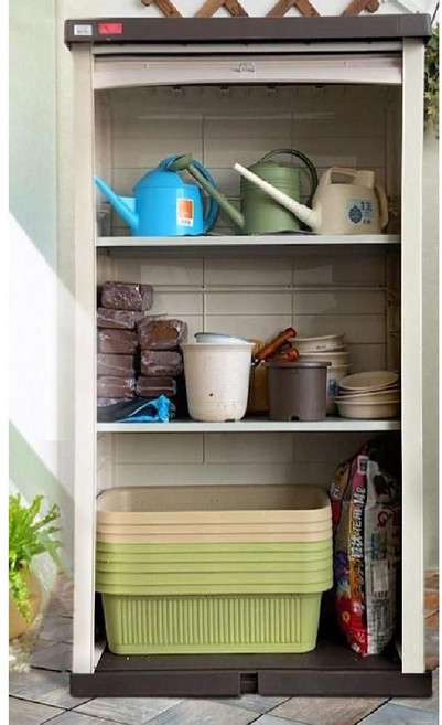 야외 농기구 보관함 창고 수납형 이동식 간이창고 슬라이딩 도어(45cm)