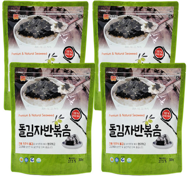 돌김자반 볶음 4개묶음 (국산 대용량 300gx4), 300g, 4개