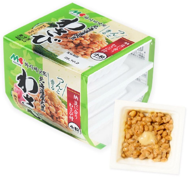 가젠 S백화점상시팝업 와사비 낫또 일본 규슈 생낫또, 3개, 40g