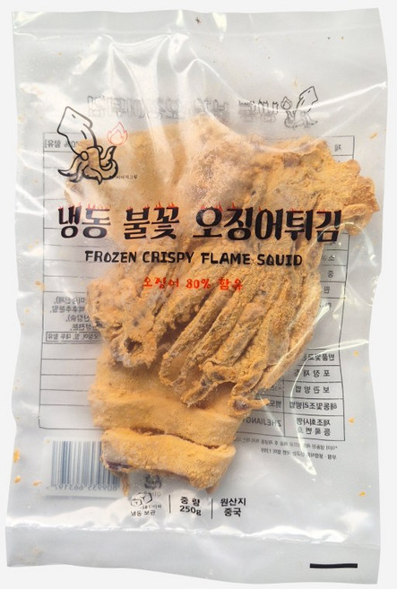 아토 냉동 불꽃 오징어 튀김 250g, 1개, 1개