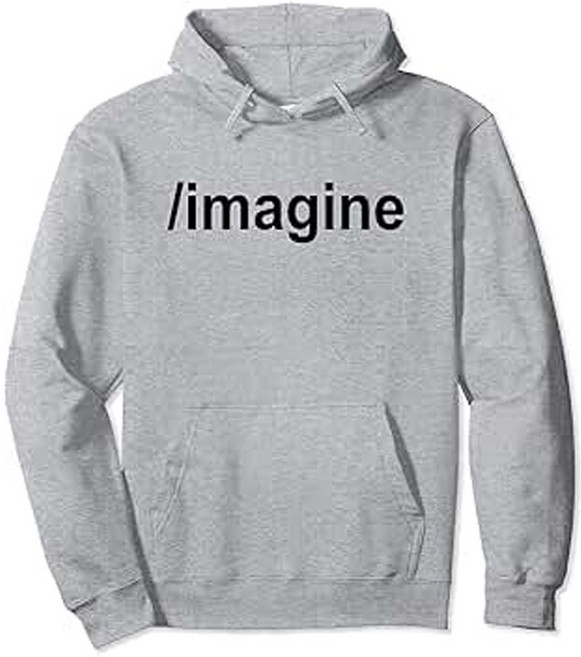 IMAGINE 大LOGO內刷毛連帽T恤 (韓國)