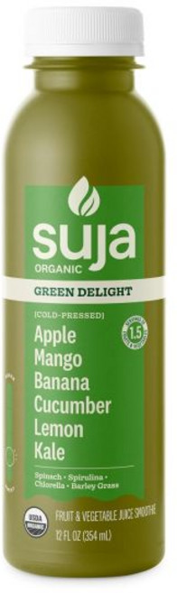 수자 그린 딜라이트 유기농 냉압착 과일 채소 주스 스무디 12 플로리드 온스 병, 12 플로우 온스 (1개 팩)