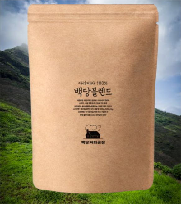 백당커피공장 아라비카 백당블렌드 원두 500g 중배전 미디엄 로스팅 카페 라떼용 커피콩 홀빈(분쇄안함), 1개