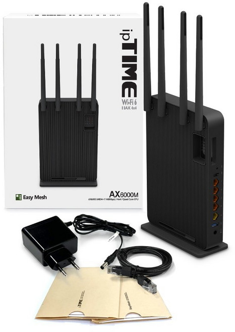 ipTIME 유무선 공유기, IP TIME AX6000M/블랙/, 1개