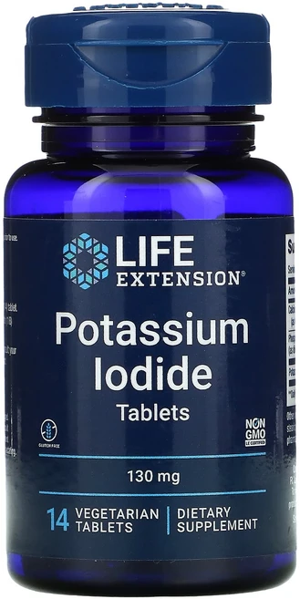 라이프익스텐션 요오드화 칼륨 정제 130mg 14정, 1개 - 쿠팡