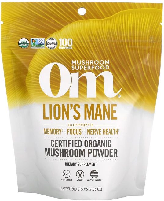 Om Mushrooms 버섯 분말 노루궁뎅이버섯 200g(7.05oz), 1개, 200g - 쿠팡