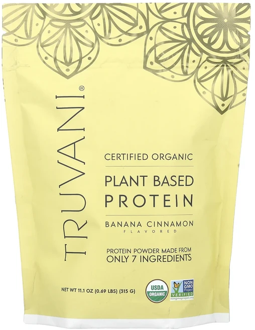 새해 건강을 선물하세요 Truvani 유기농 인증 식물성 단백질 바나나 계피 315g(0.69lb) 특별관리진행, Truvani유기농인증식물성단백질바나나계피315g069, 315g, 1개 - 쿠팡