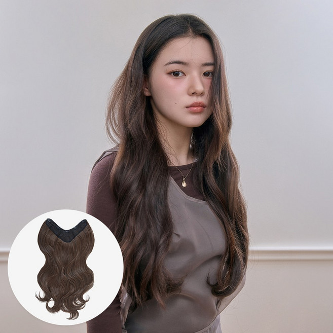 핑크에이지 라이트반가발) 레이어드 구름펌 피오나 (60cm), 1개, BB4#쿨브라운