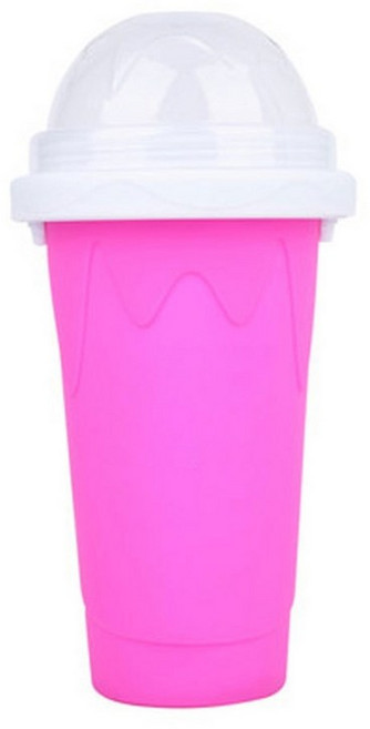 급속냉동 스무디컵 홈메이드 슬러시 앤 쉐이크메이커 가정용 급속냉동컵 아이스크림메이커 매직 슬러시메이커, 로즈 레드, 1개