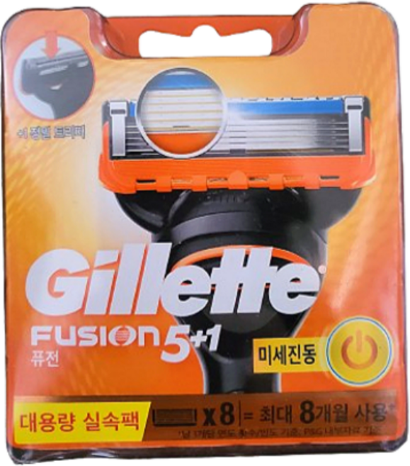 질레트 퓨전 파워 면도날, 8개입, 1개