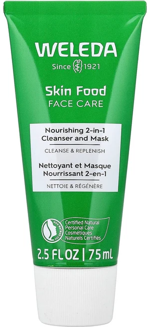 Weleda 스킨 푸드 페이스 케어 너리싱 투인원 클렌저 및 뷰티 마스크 75ml(2.5온스), Weleda 스킨 푸드 페이스 케어 너리싱 투인원 클렌, 1개 - 쿠팡