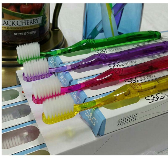 에스앤지 칫솔 성인 슬림모, 12개입, 1개