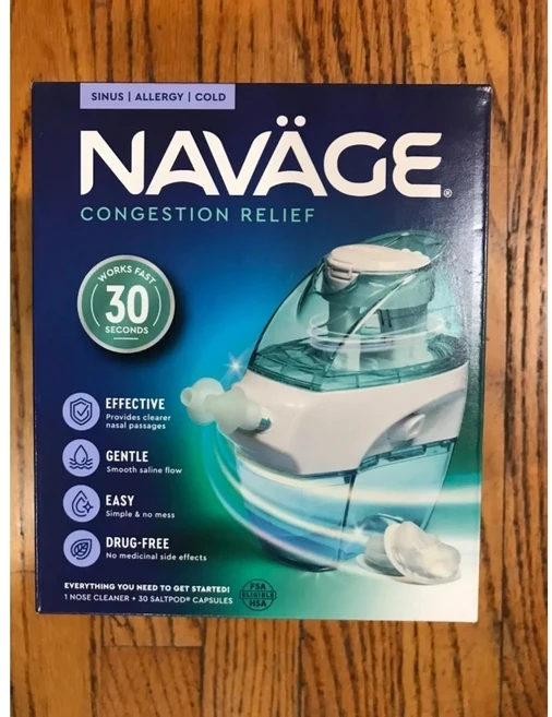 Navage 나바지 식염수 비강 관리 초강력 코클리너 코세척기 SaltPod 30개 신제품, 1개 - 쿠팡