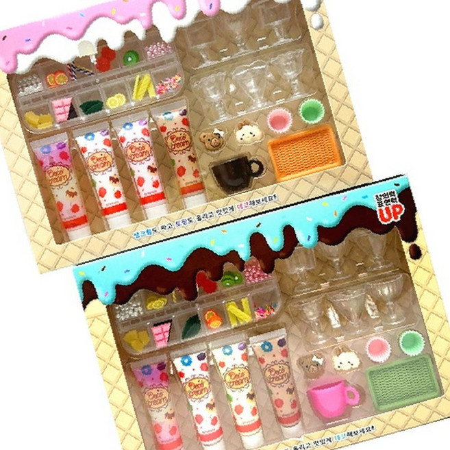 생크림 데코 세트 요리 놀이 장난감 미니어처 디저트, 상세페이지 참조, 1개