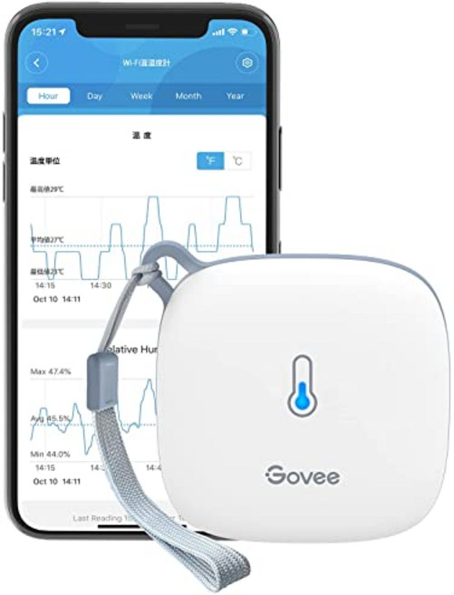 GOVEE 와이파이 온도계 습도계 디지털 고정밀 측정, 1개