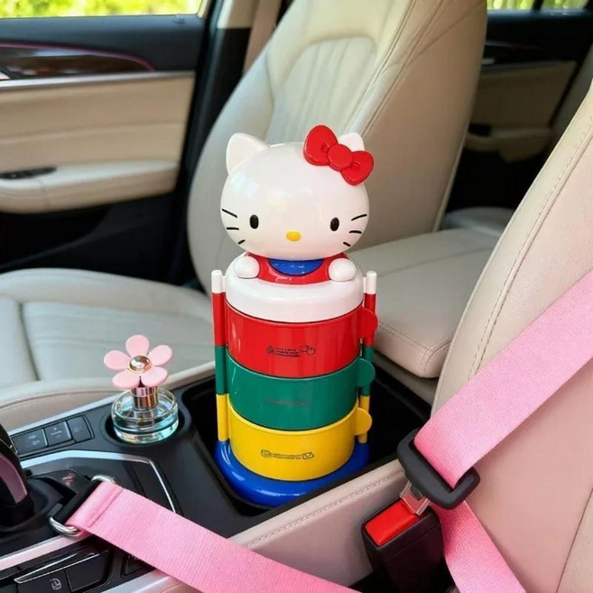 산리오 수납함 만화 홈 데스크탑 아이템 회전식 수납 랙 쥬얼리 보관함