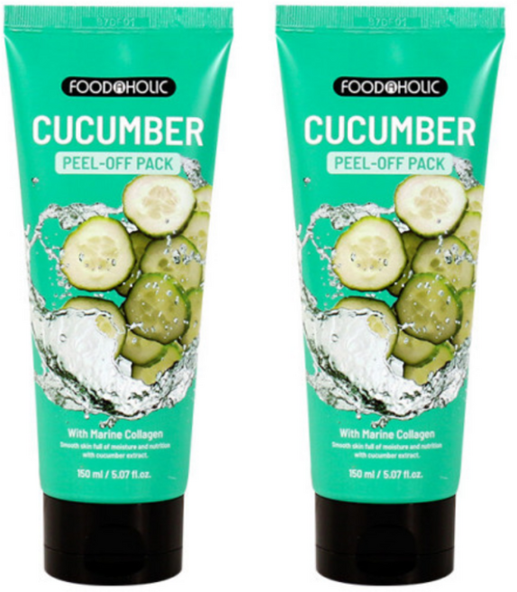 녹차 병풀추출물 수분가득 피부 필오프팩 150ml 오이X174Pc, 1개입, 2개