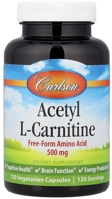 칼슨 Carlson 아세틸-l-카르니틴 500mg 베지 캡슐 120정124242원산지:기타, 1개 - 쿠팡