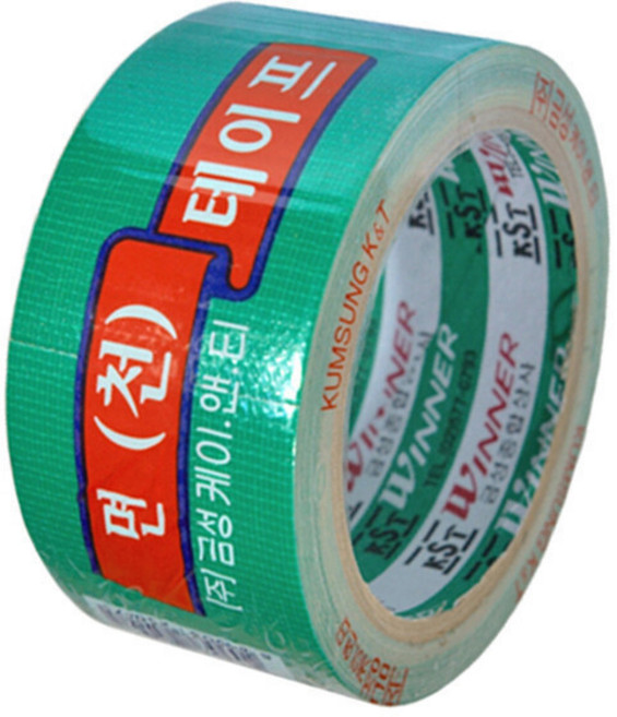48mm 청테이프/면테이프 초강력 박스포장 접착력이 우수한 국내산 제품, 1개
