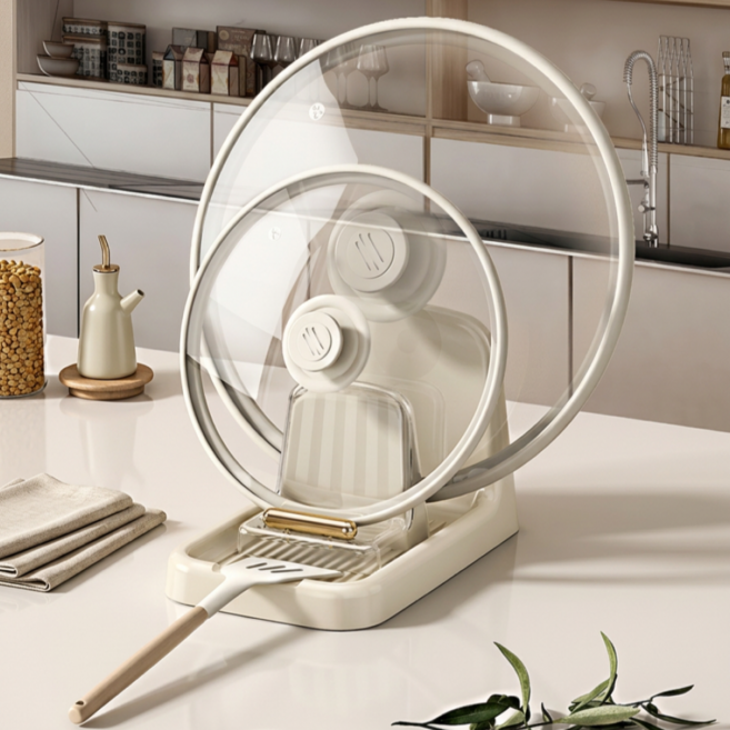 로멀리 냄비뚜껑 거치대 국자 받침대, 1개, 아이보리