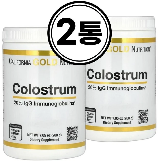 (2통) CGN 초유 분말 콜로스트럼 Colostrum 200g, 2개 - 쿠팡