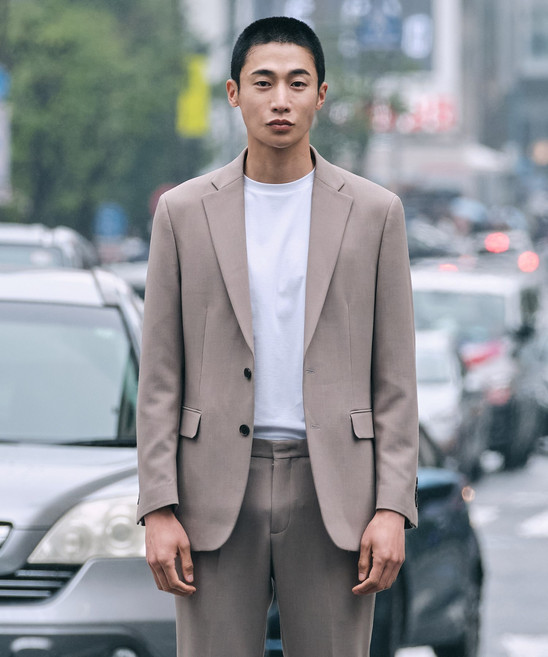 [STCO] 남성 사계절 4WAY 스트레치 에센셜 수트 셋업 릴렉스핏 베이지