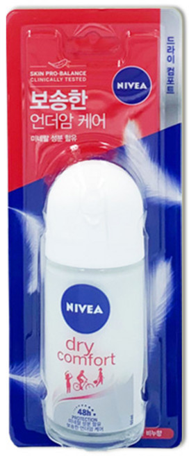 니베아 데오드란트 롤온 드라이 컴포트 롤온타입, 50ml, 1개