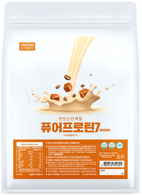 프로틴스토리 맛있는 단백질 퓨어프로틴7, 3kg, 1개, 카라멜마끼아또